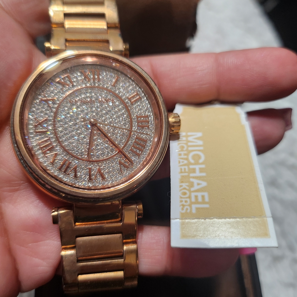 Michael Kors Gold Watch with Crystal Dial